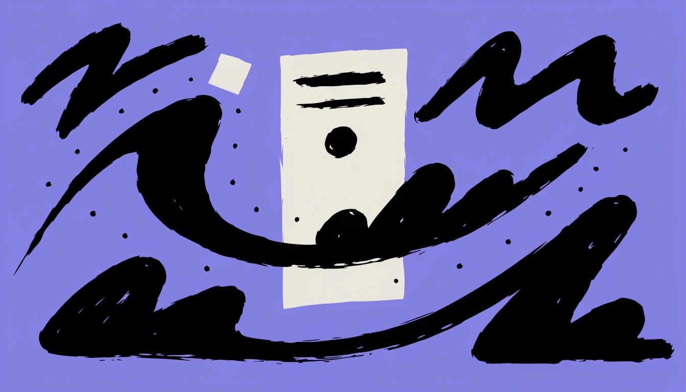 Application mobile sur smartphone — illustration style Matisse